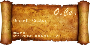 Orendt Csaba névjegykártya